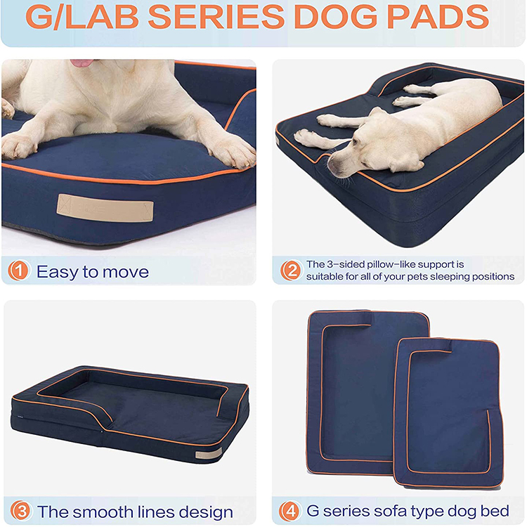 China Wholesale Breathable Twill Orthopedic Dog Bed with Waterproof Inner